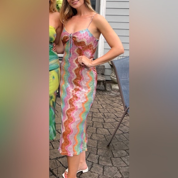 ANNA SUI Swirly Rainbow Knit Dress - Picture 5 of 16